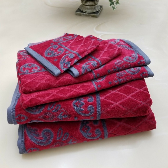 DolceVita Rio Cotton Velour 6 Piece Bath Towel Set - Picture 4 of 8